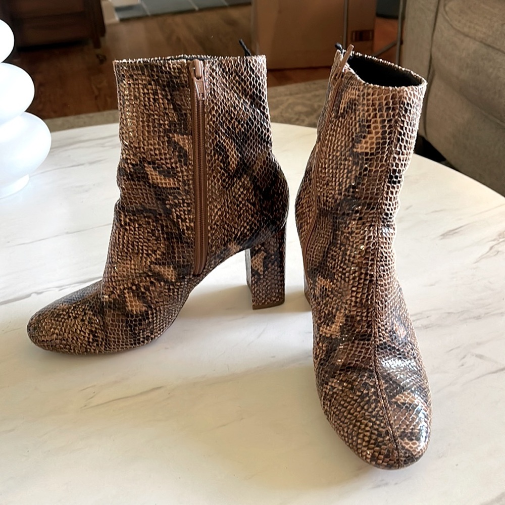 H&M Snake Skin Bootie - Size 8 - image 1